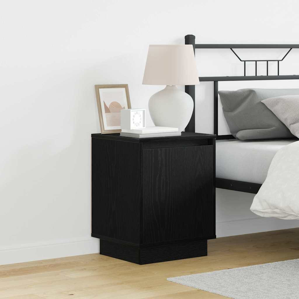 vidaXL Nachttisch Schwarz Eichen-Optik 39 x 34,5 x 50 cm Holzwerkstoff