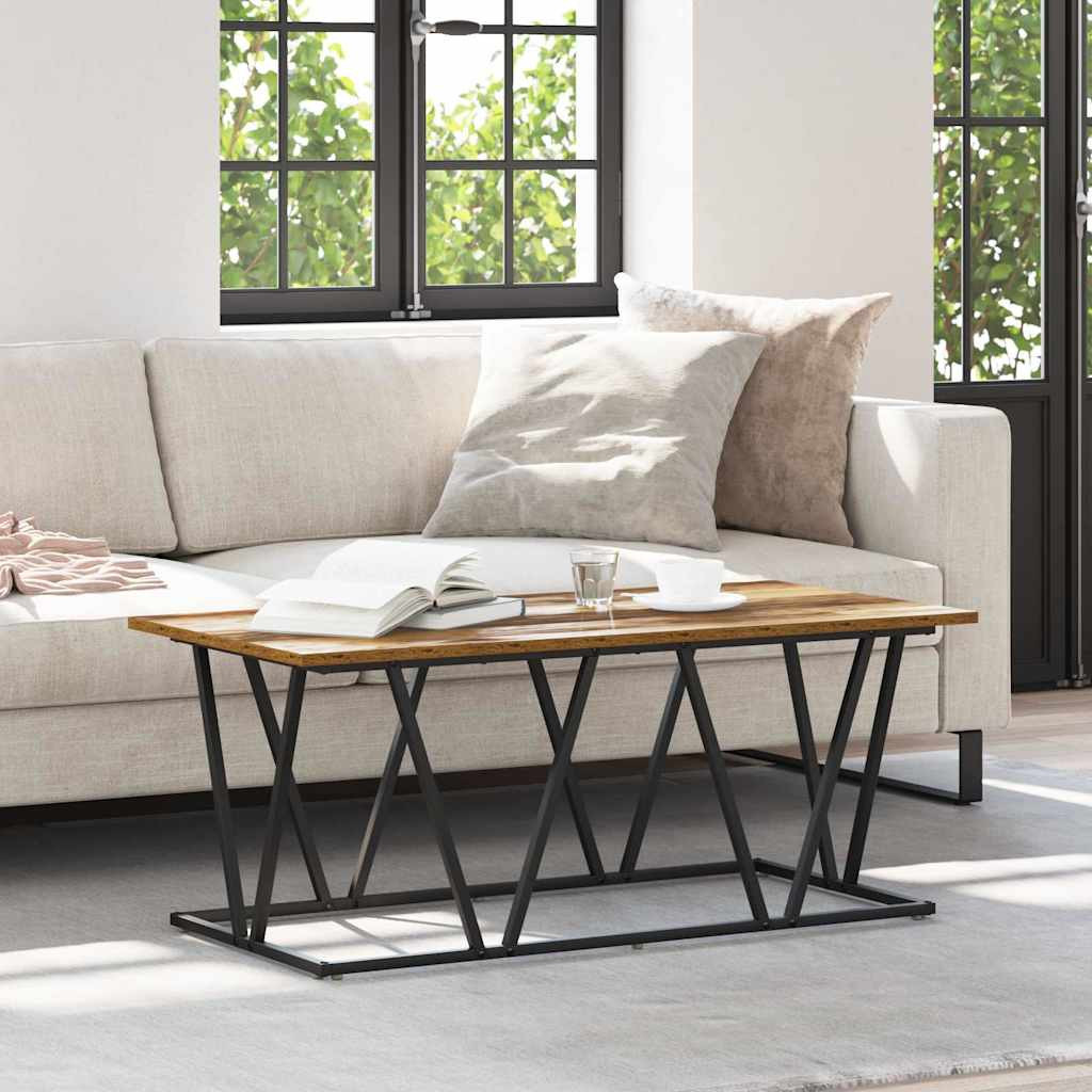 vidaXL Couchtisch Altholz 100 x 50 x 40 cm Sperrholz und Metall