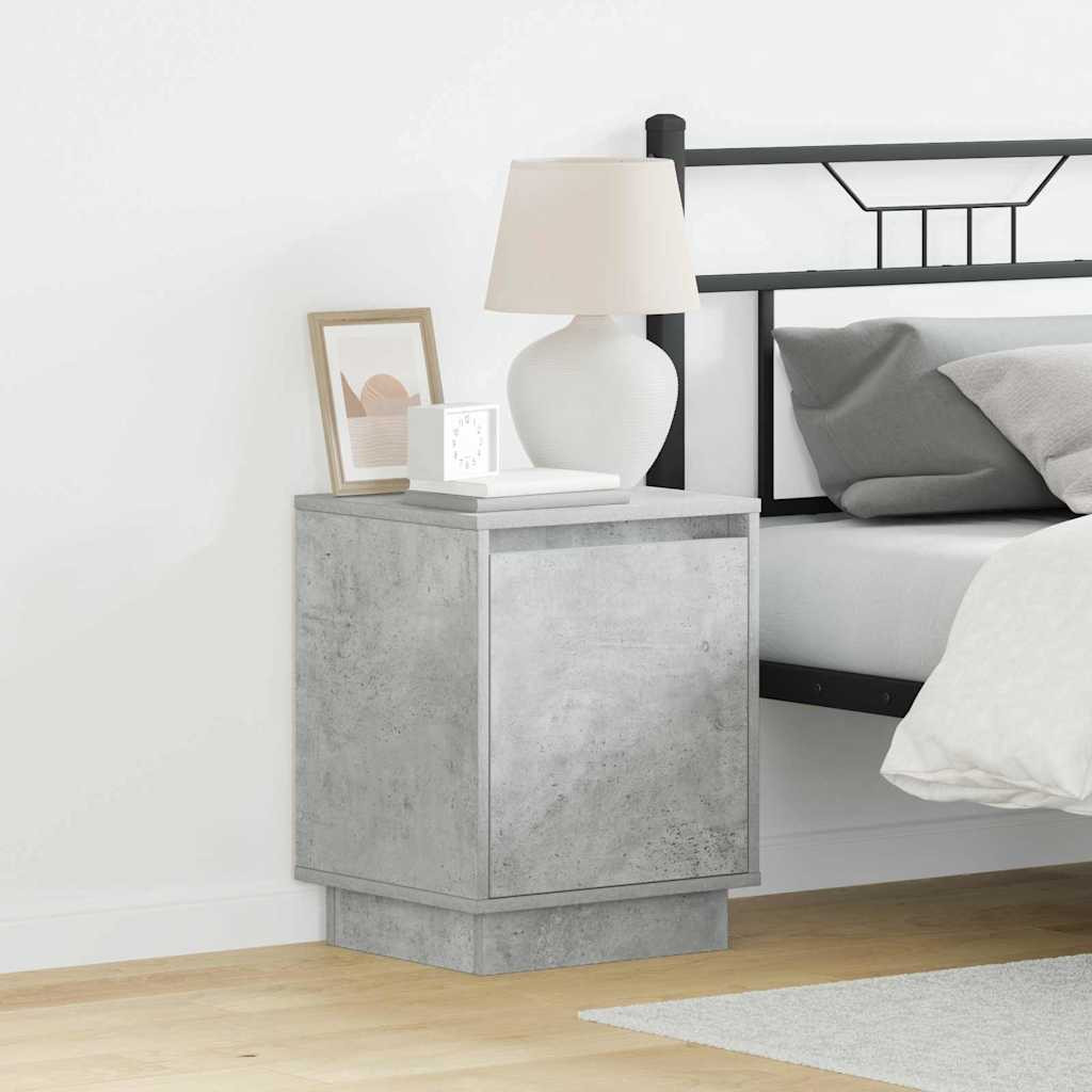 vidaXL Nachttisch 2 pcs Beton Grau 39 x 34,5 x 50 cm Holzwerkstoff