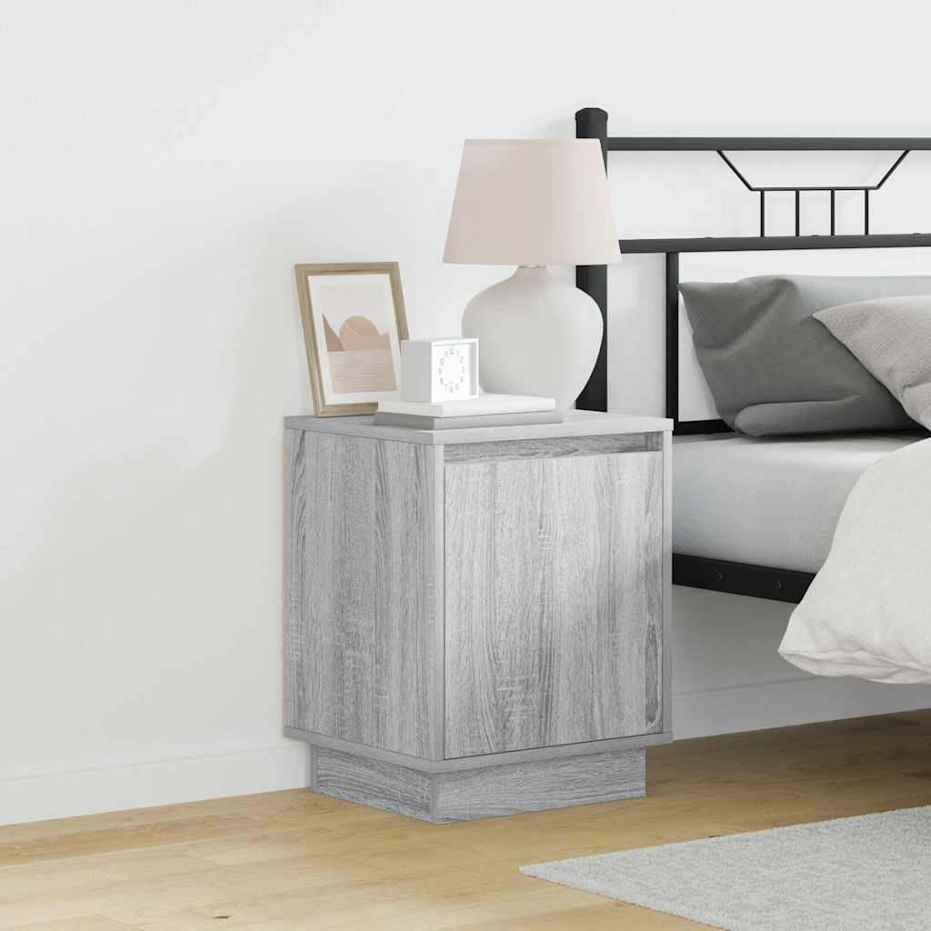 vidaXL Nachttisch 2 pcs Grau 39 x 34,5 x 50 cm Holzwerkstoff
