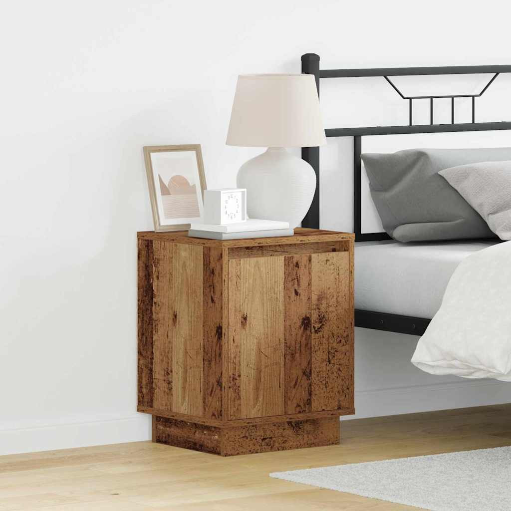 vidaXL Nachttisch 2 pcs Altholz 39 x 34,5 x 50 cm Holzwerkstoff