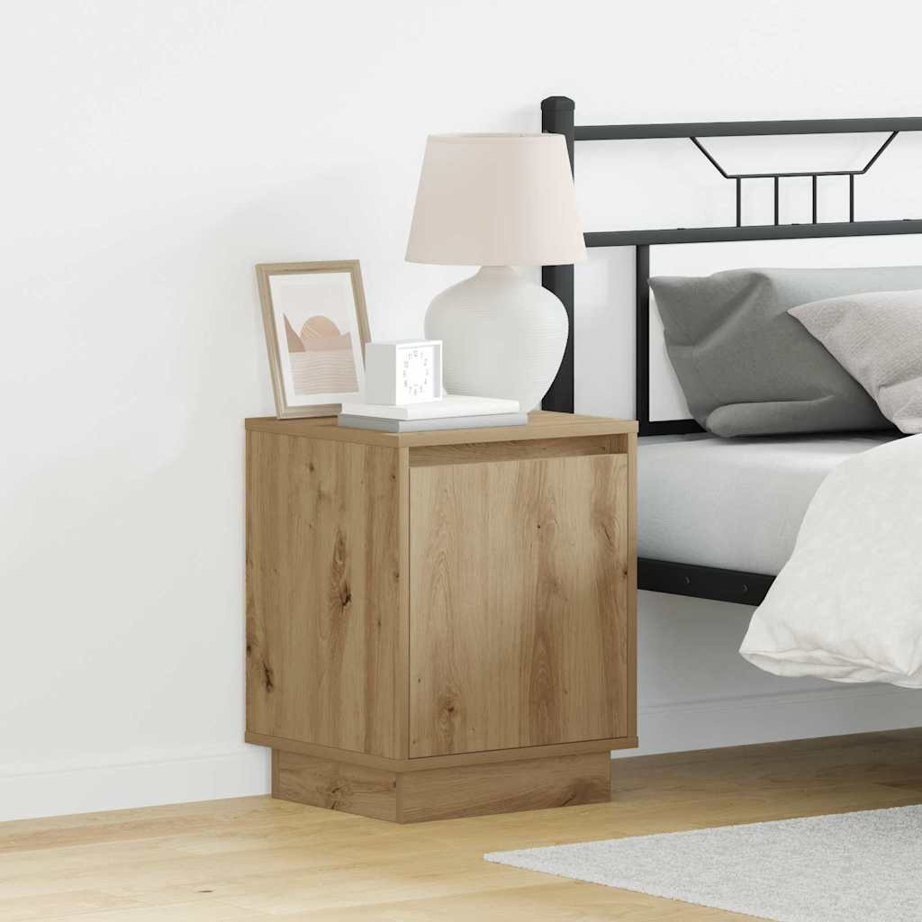 vidaXL Nachttisch 2 Stk. Artisan-Eiche 39 x 34,5 x 50 cm Holzwerkstoff