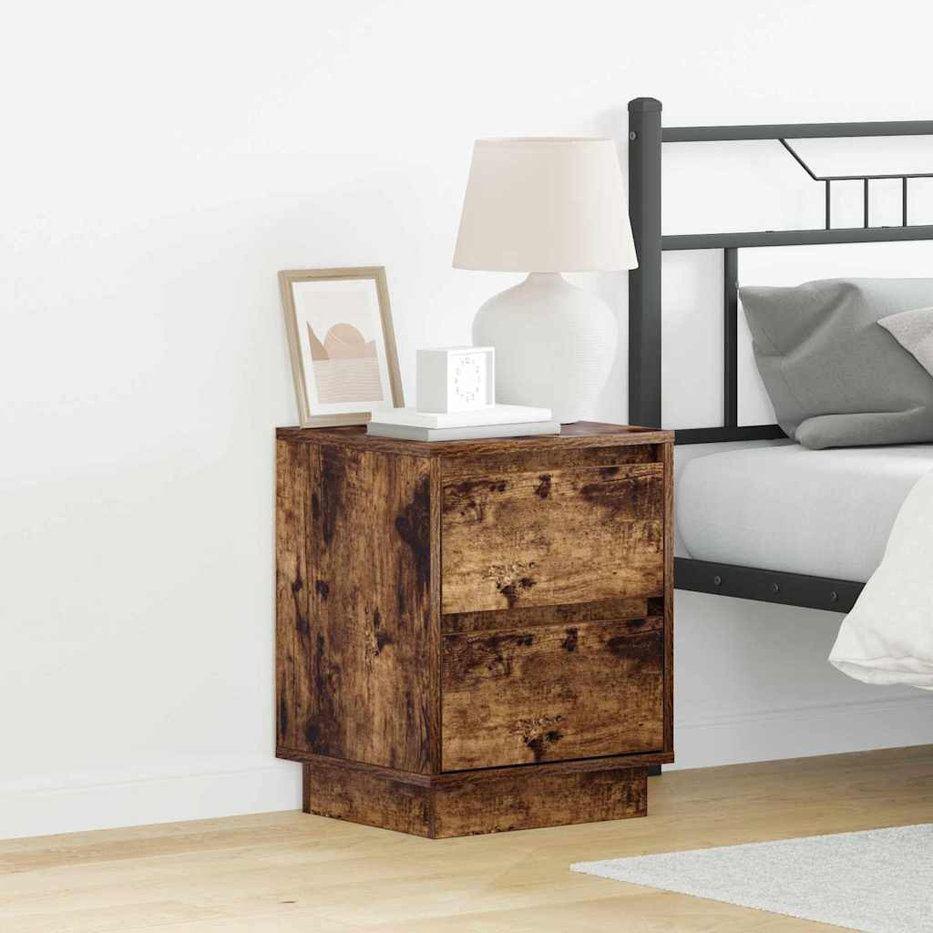 vidaXL Nachttisch Geräucherte Eiche 39 x 34,5 x 50 cm Holzwerkstoff
