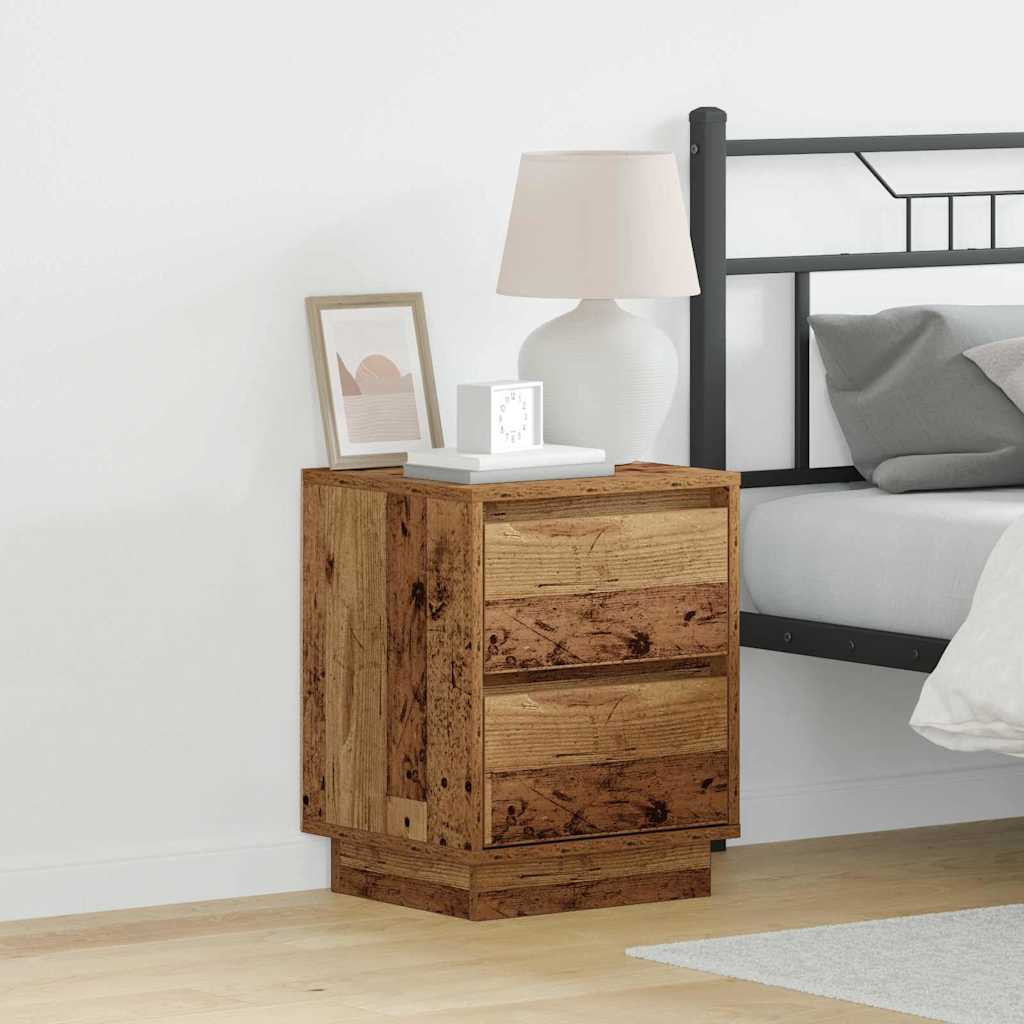 vidaXL Nachttisch Altholz 39 x 34,5 x 50 cm Holzwerkstoff