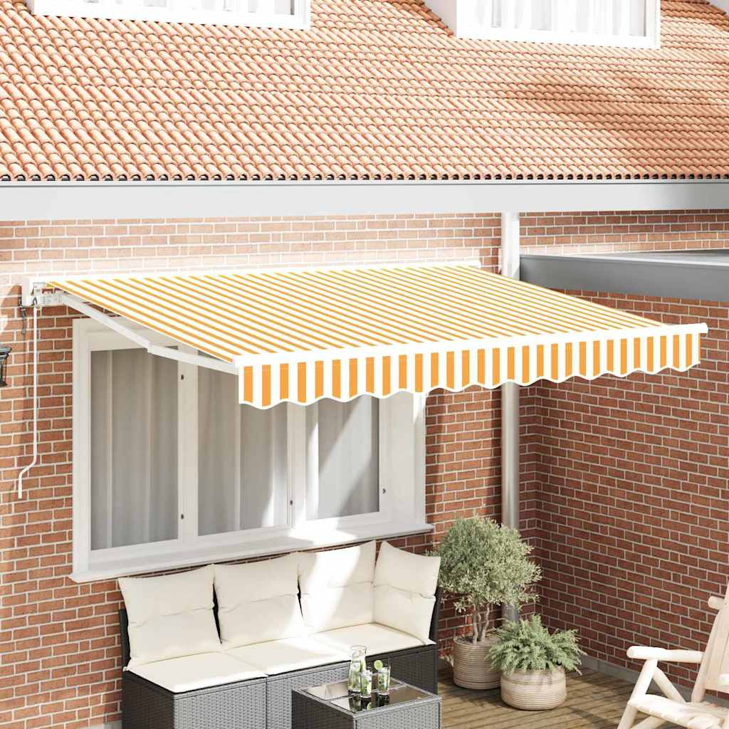 vidaXL Markisenrahmen Gelb und Weiß 250 x 200 cm
