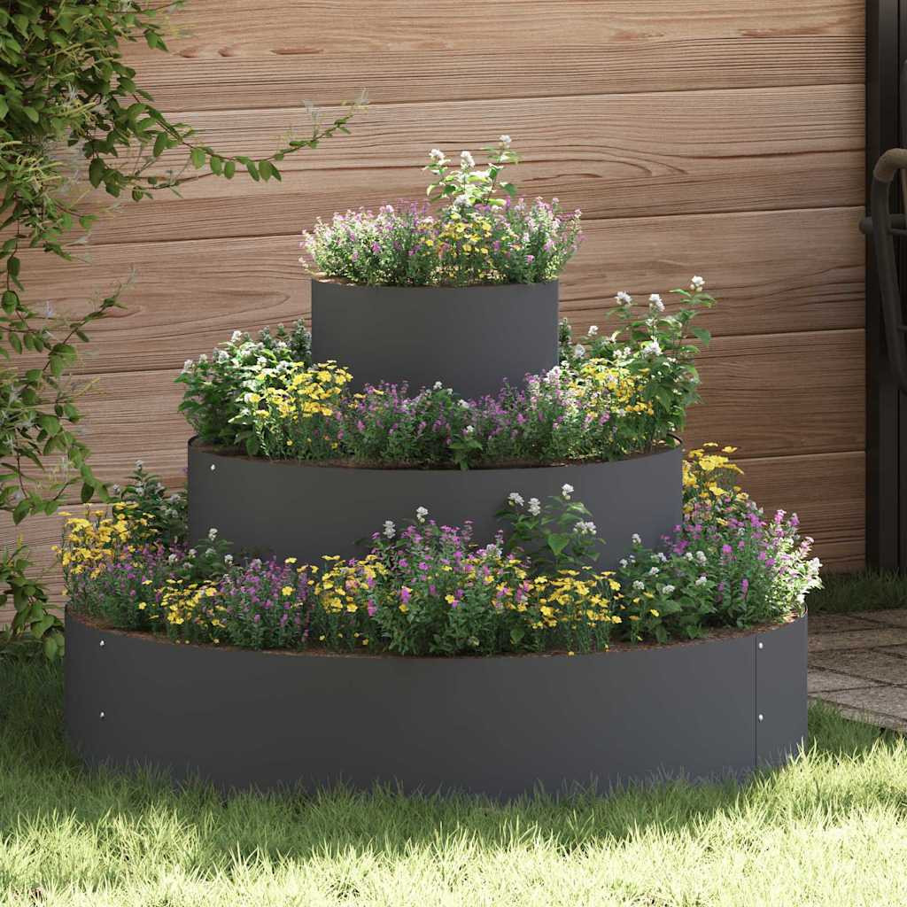 vidaXL Garten-Pflanzgefäß Anthrazit 90 x 90 x 20 cm