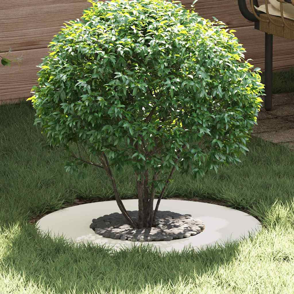 vidaXL geeignet für flache Baumringe 5 Stk. Weiß Ø30/60 cm Stahl
