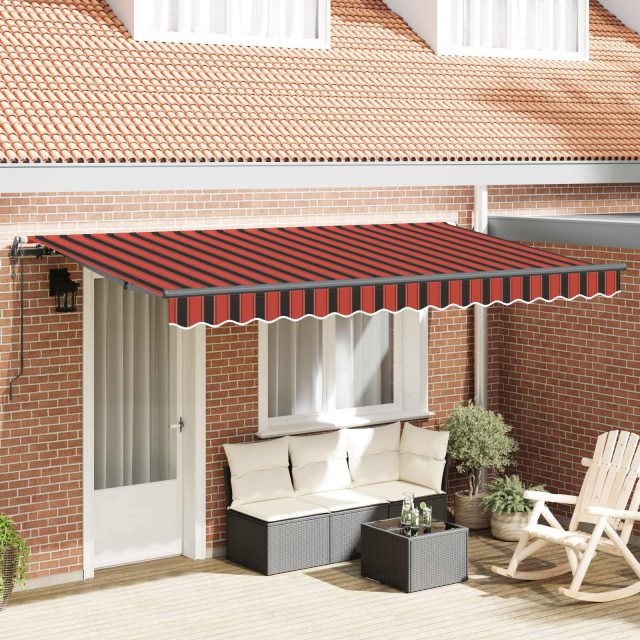 vidaXL Einziehbare Markise Orange 350 x 200 cm Stoff