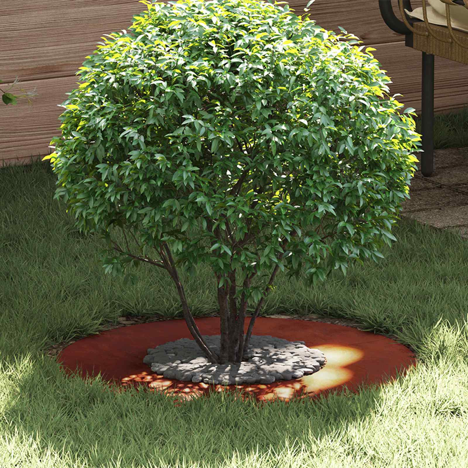 vidaXL geeignet für flache Baumringe 5 Stk. Rostig Ø30/60 cm