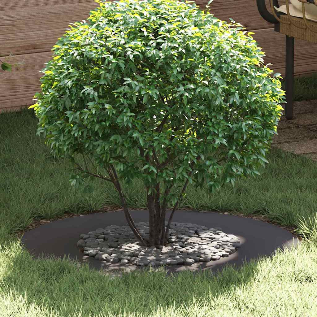 vidaXL geeignet für flachen Baumring Schwarz Ø40/70 cm Stahl