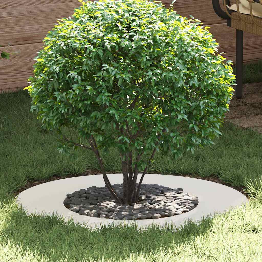 vidaXL geeignet für flachen Baumring Weiß Ø40/70 cm Stahl