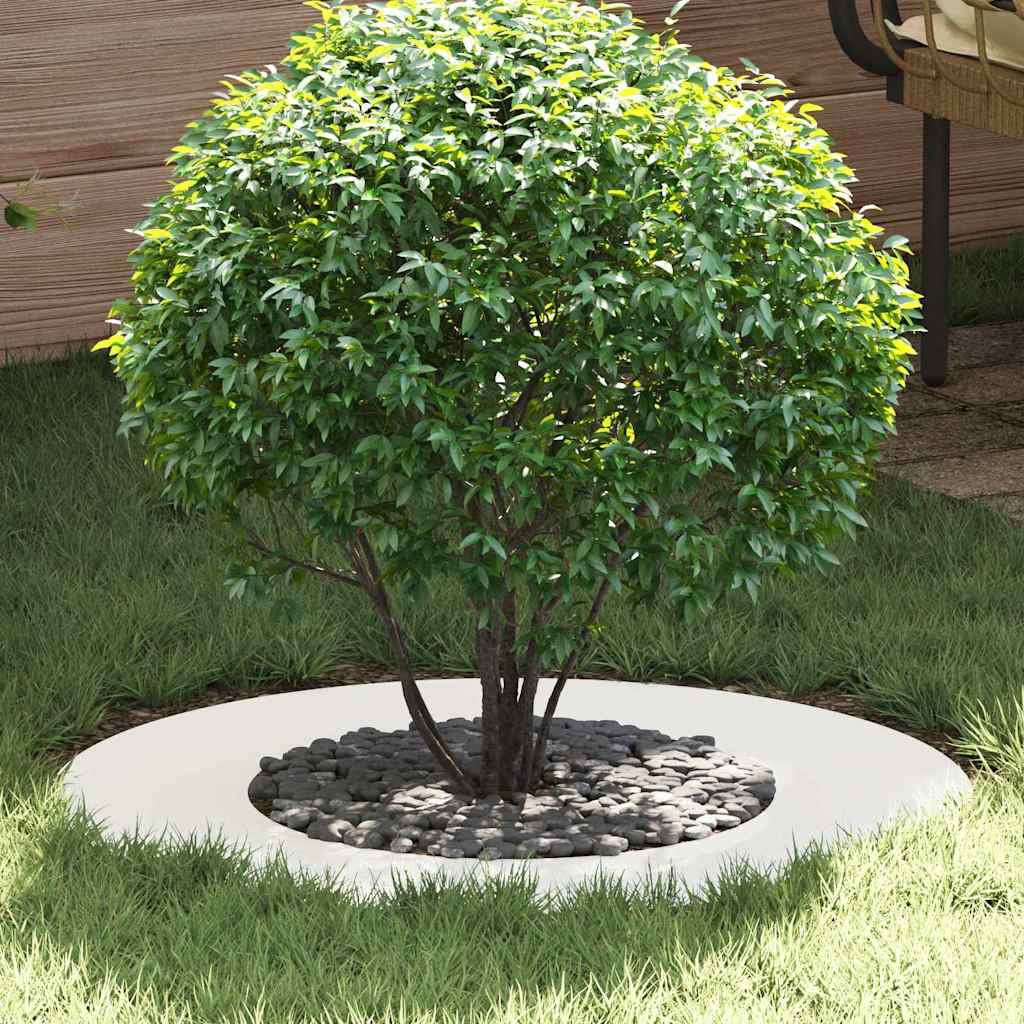 vidaXL geeignet für flache Baumringe 5 Stk. Weiß Ø40/70 cm Stahl