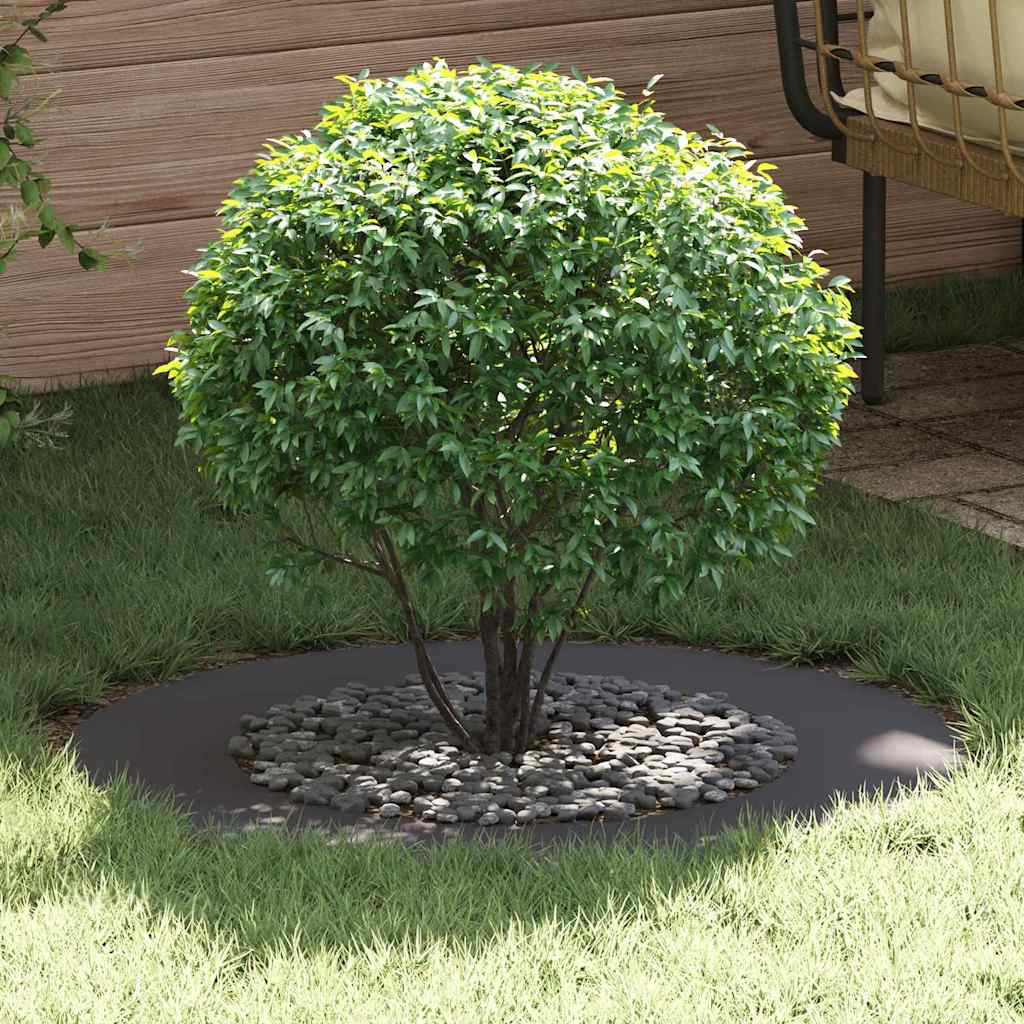vidaXL geeignet für flache Baumringe 5 Stk. Schwarz Ø50/80 cm Stahl