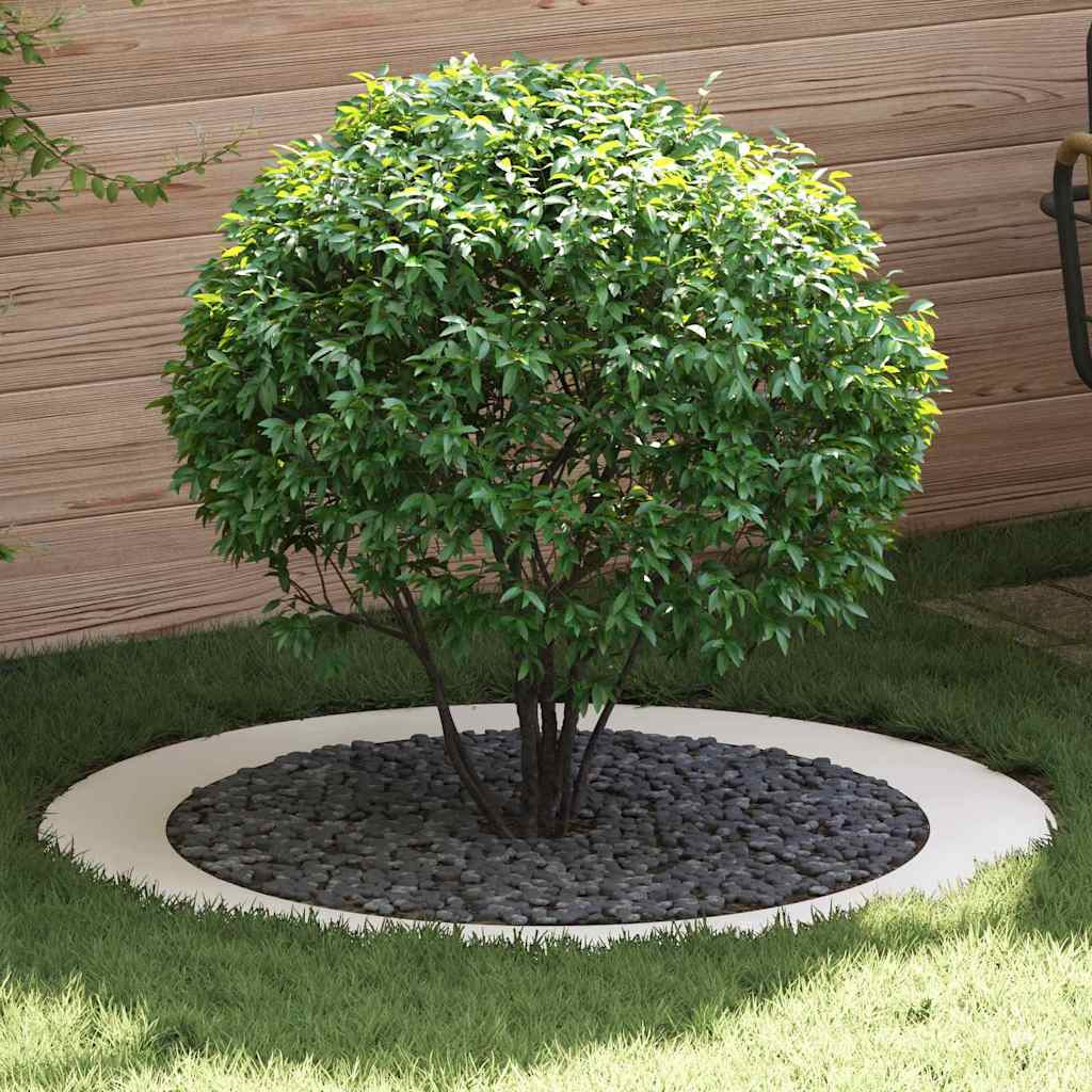 vidaXL geeignet für flache Baumringe 5 Stk. Weiß Ø90/120 cm Stahl