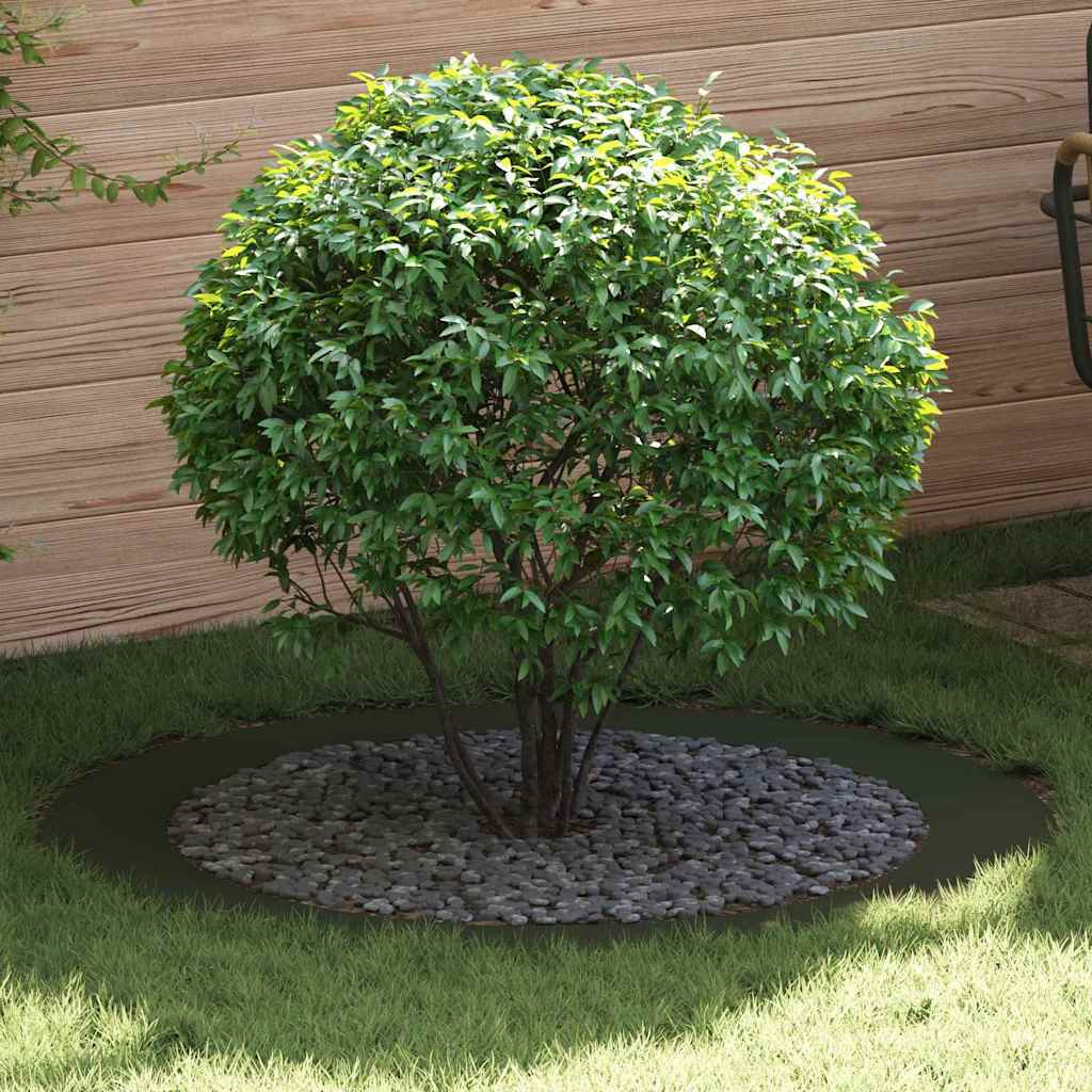 vidaXL geeignet für flachen Baumring Olivgrün Ø90/120 cm Stahl