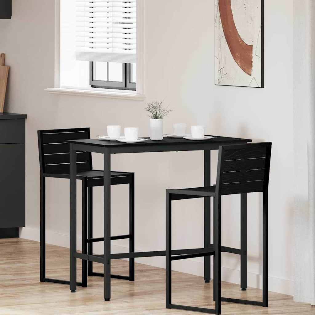 vidaXL Tisch Schwarz Eichen-Optik 100 x 50 x 90,5 cm