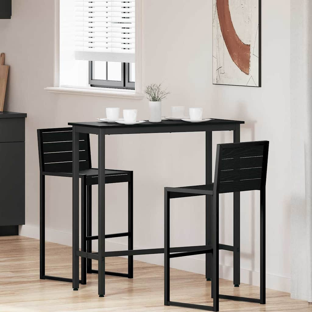 vidaXL Tisch Schwarz Eichen-Optik 100 x 40 x 100,5 cm
