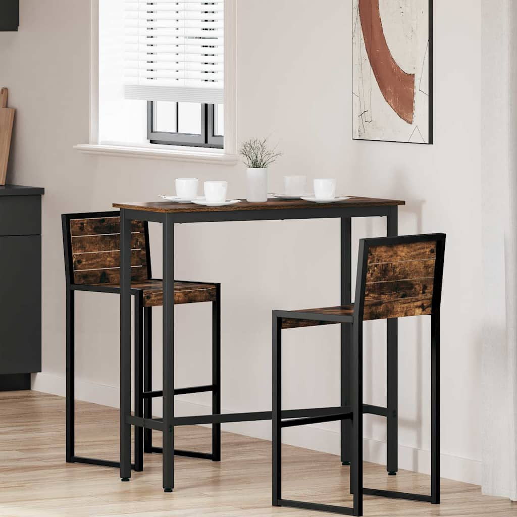 vidaXL Tisch Geräucherte Eiche 100 x 40 x 100,5 cm
