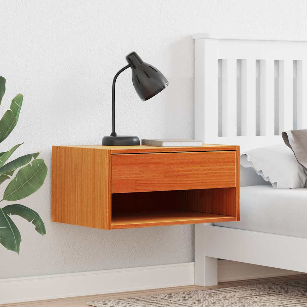 vidaXL Nachttisch 2 pcs Wachsbraun 50 x 32,5 x 24 cm Massivholz Kiefer