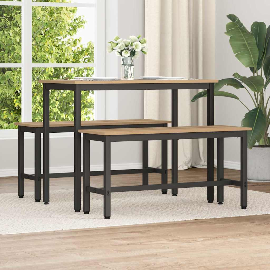 vidaXL Esstischbank 100 x 32,5 x 48,5 cm 2 stk.