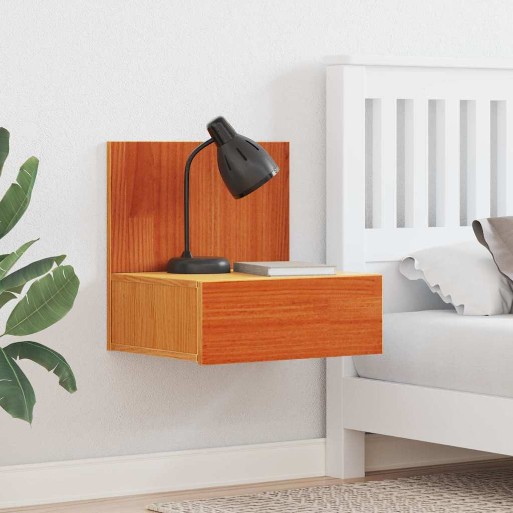 vidaXL Nachttisch 2 pcs Wachsbraun 42 x 32,5 x 40 cm Massivholz Kiefer