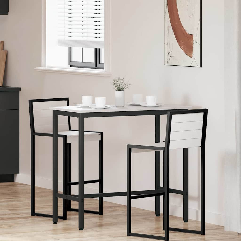 vidaXL Tisch Weiß 100 x 50 x 91 cm Ingenieure Holz und Stahl