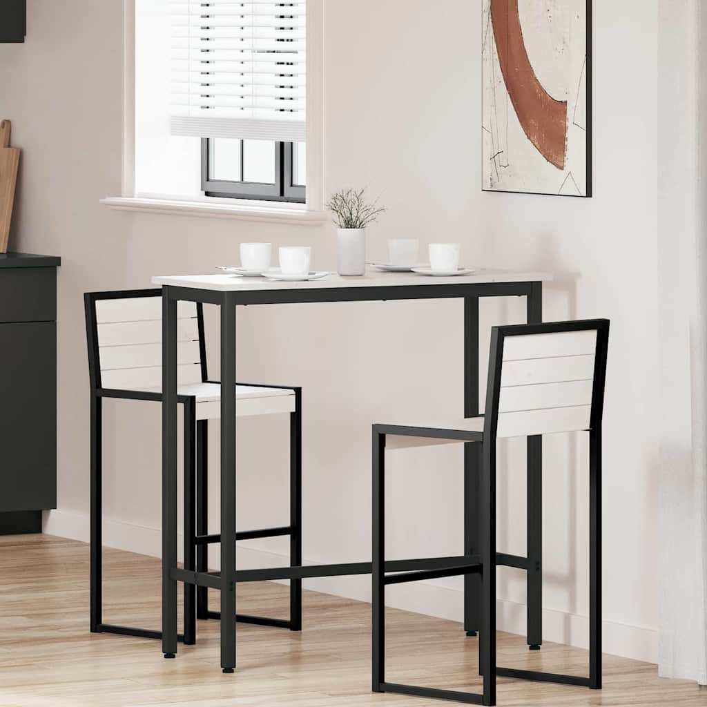 vidaXL Tisch Weiß 100 x 40 x 101 cm Ingenieure Holz und Stahl