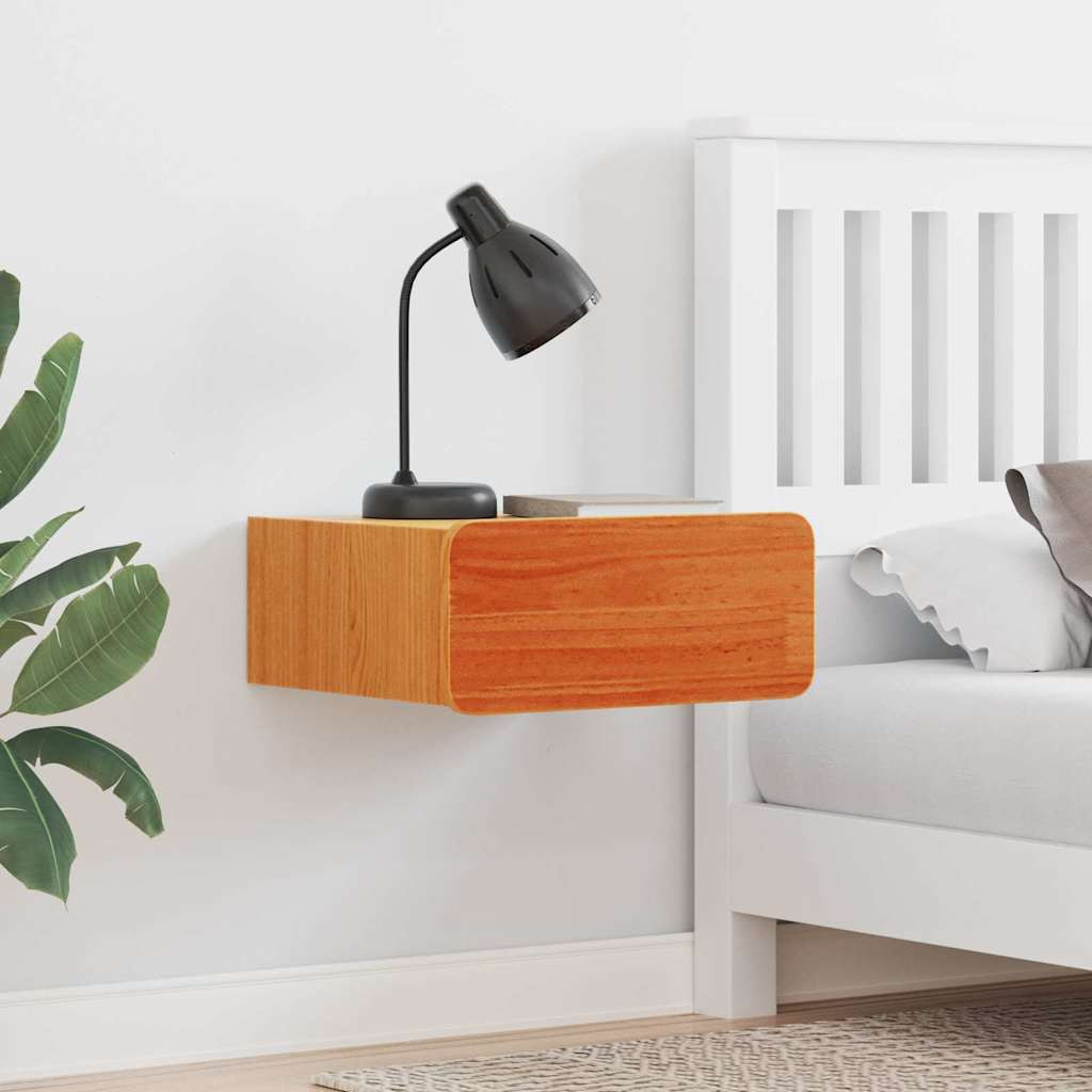 vidaXL Nachttisch Wachsbraun 39 x 34 x 16,5 cm Massivholz Kiefer
