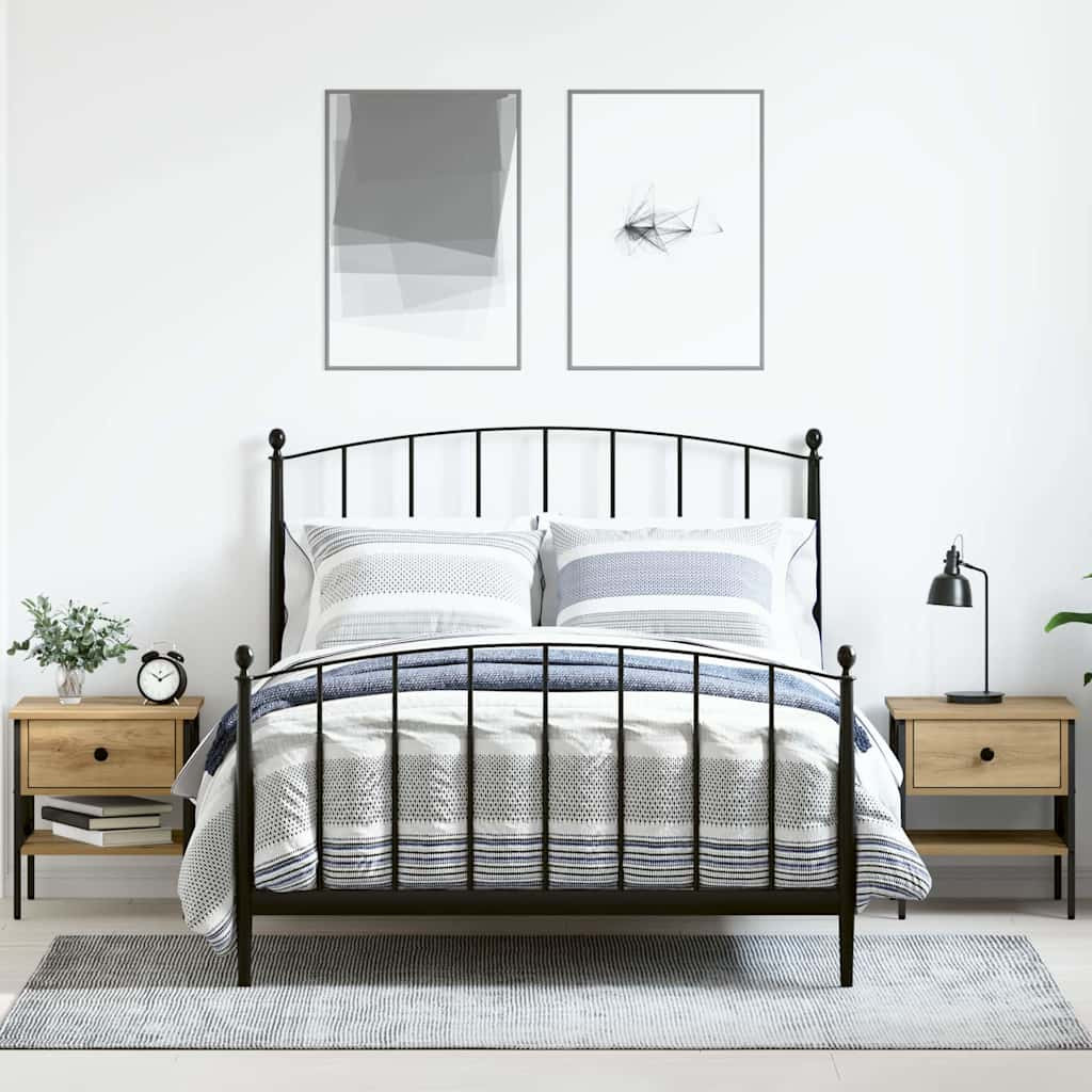 vidaXL Nachttisch 2 Stk. Artisan-Eiche 40 x 42 x 45 cm
