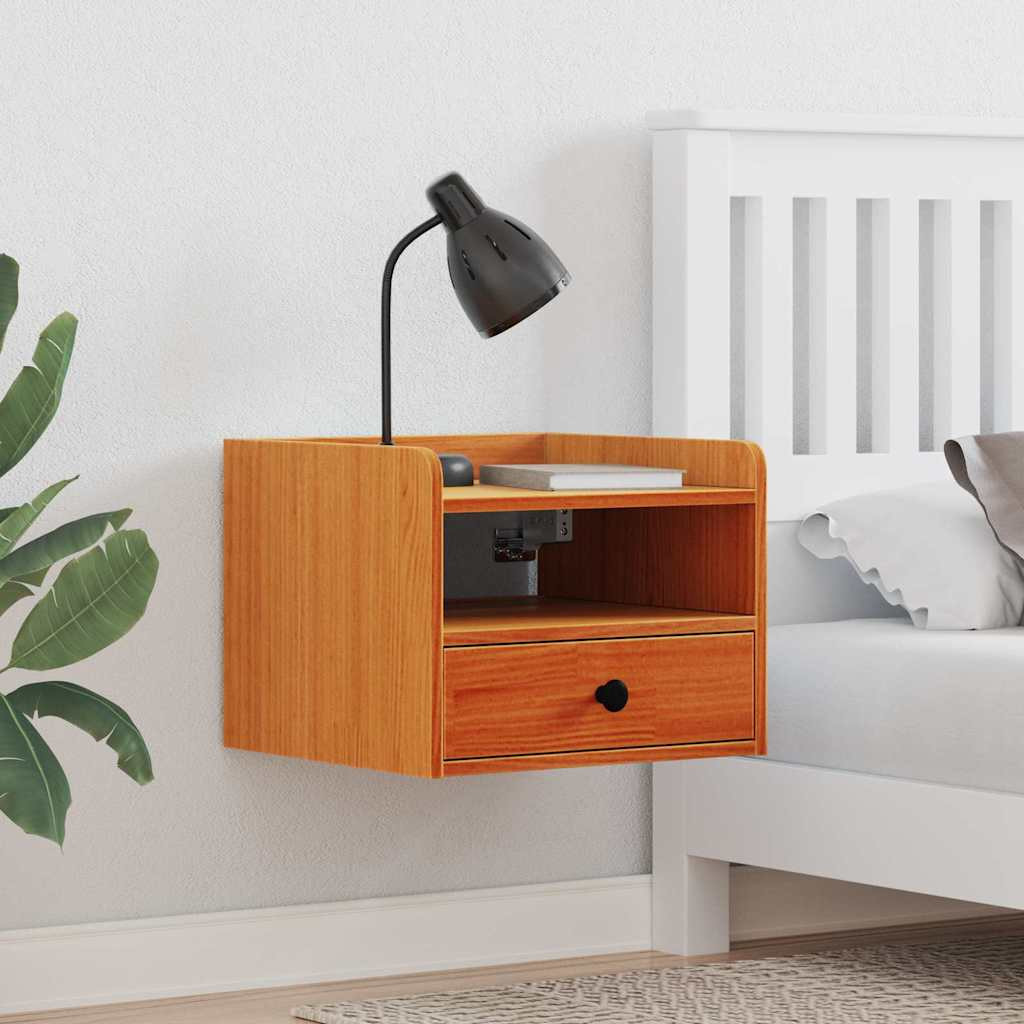 vidaXL Nachttisch Wachsbraun 38 x 36 x 29,5 cm Massivholz Kiefer