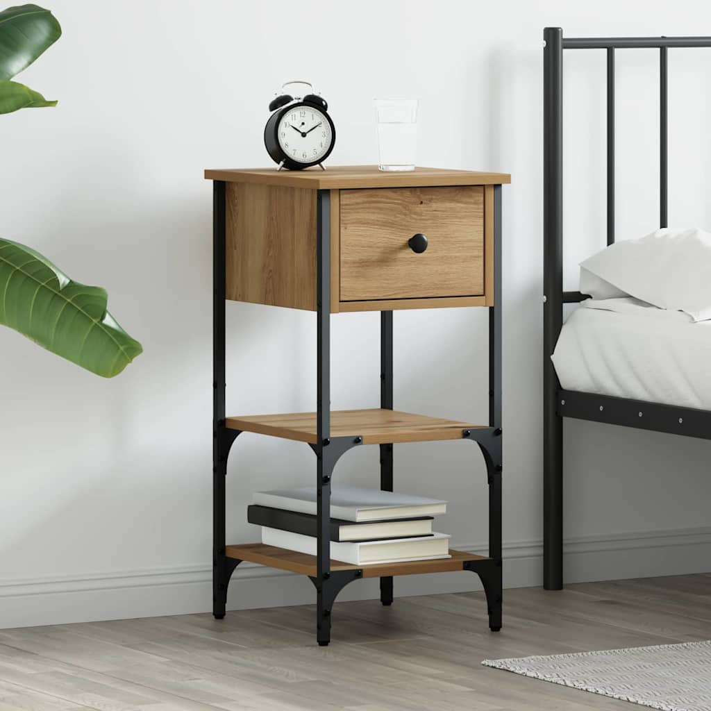 vidaXL Nachttisch Braun 33,5 x 36 x 70 cm Holzwerkstoff