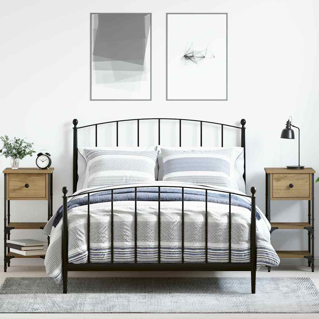 vidaXL Nachttisch 2 Stk. Braun 33,5 x 36 x 70 cm Holzwerkstoff