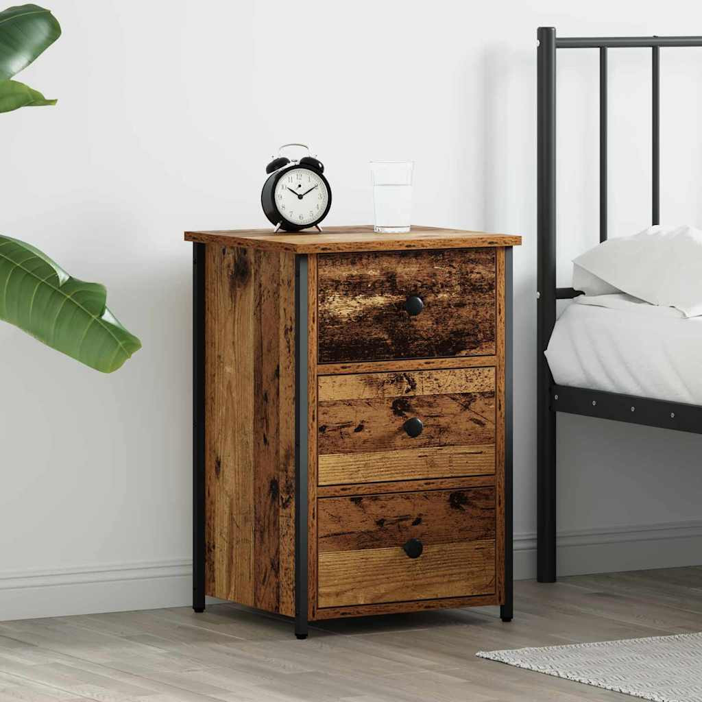 vidaXL Nachttisch Braun 40 x 36 x 60 cm Massives upgecyceltes Holz