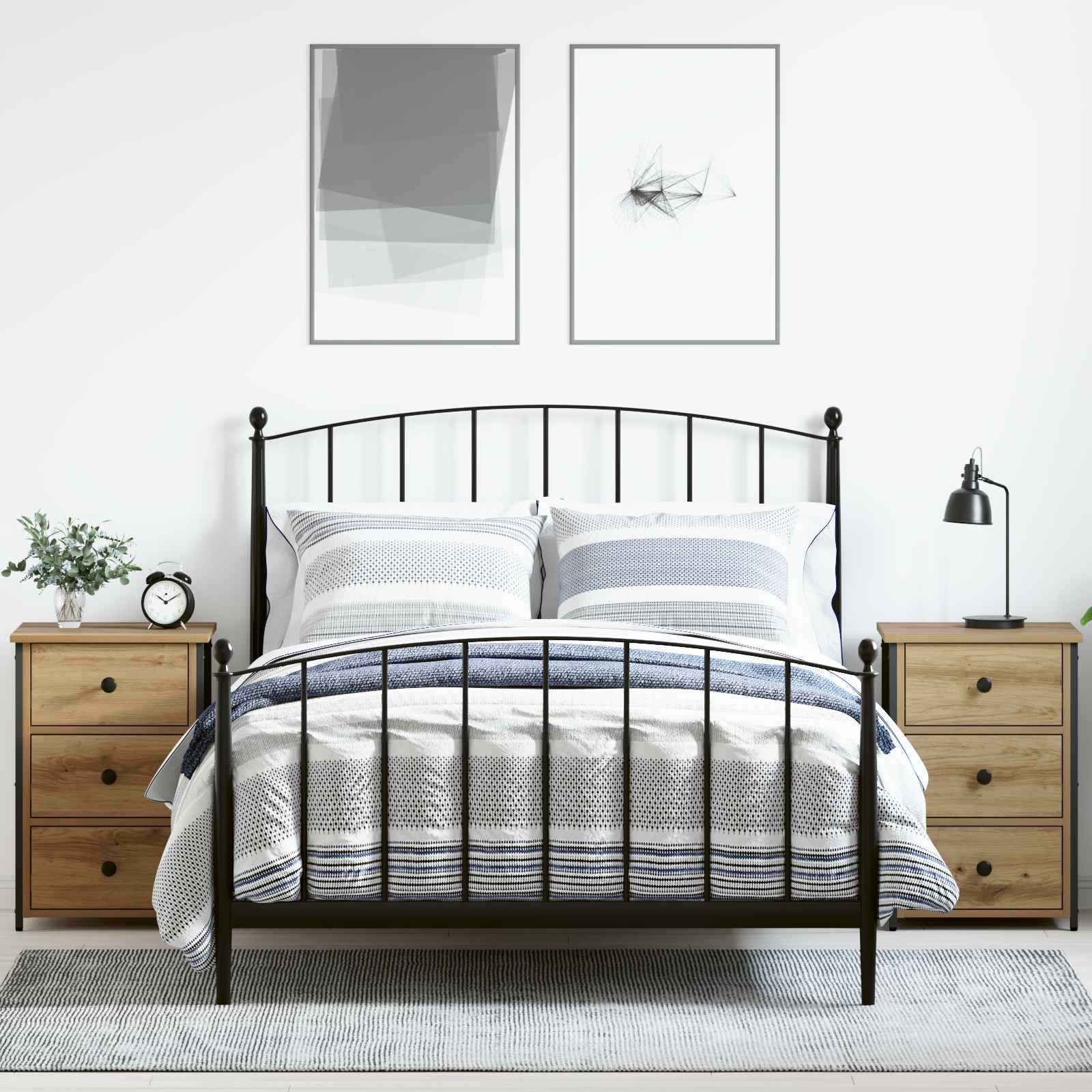 vidaXL Nachttisch 2 Stk. Braun 40 x 36 x 60 cm