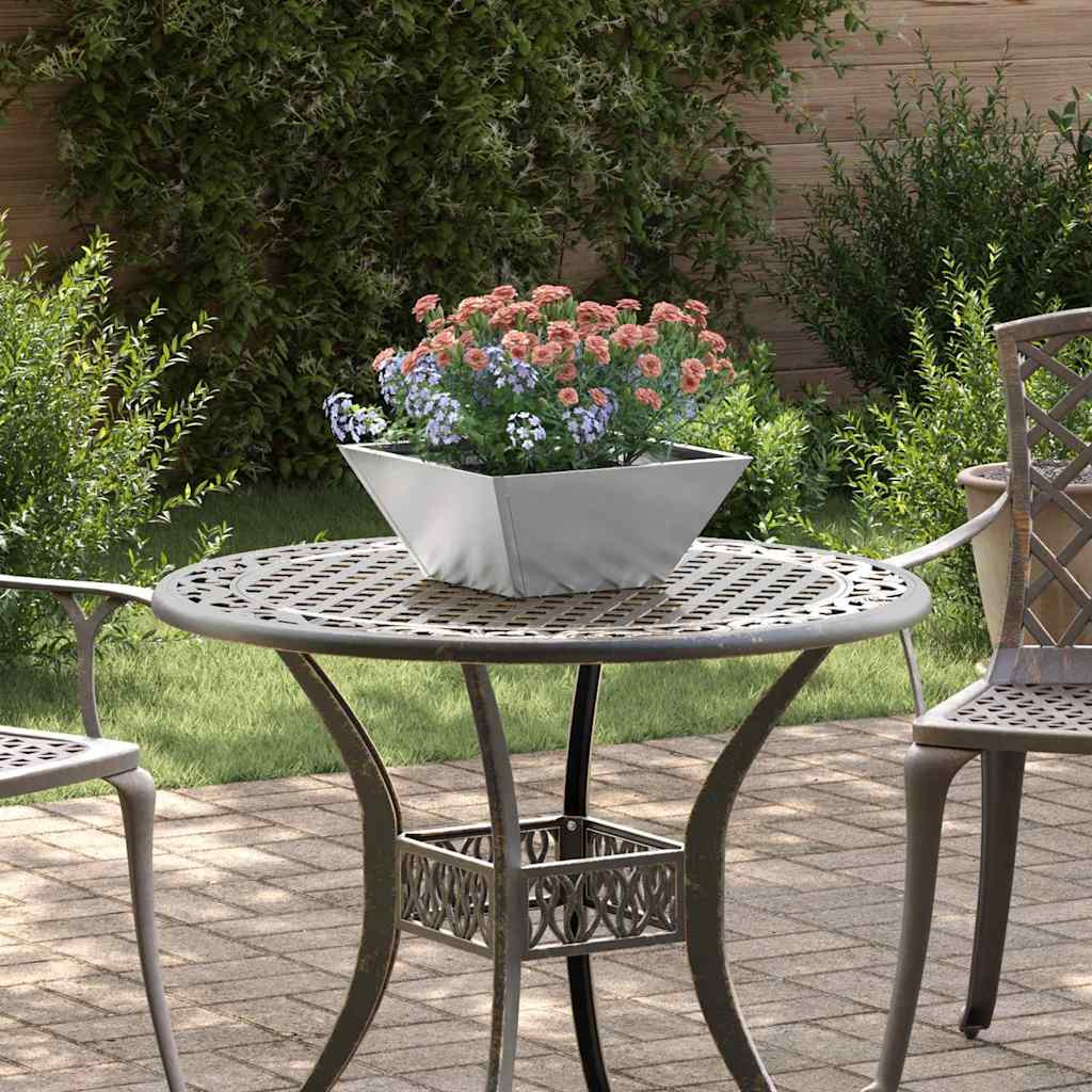 vidaXL Garten-Pflanzgefäß 5 Stk. Silber 35 x 35 x 15 cm Edelstahl