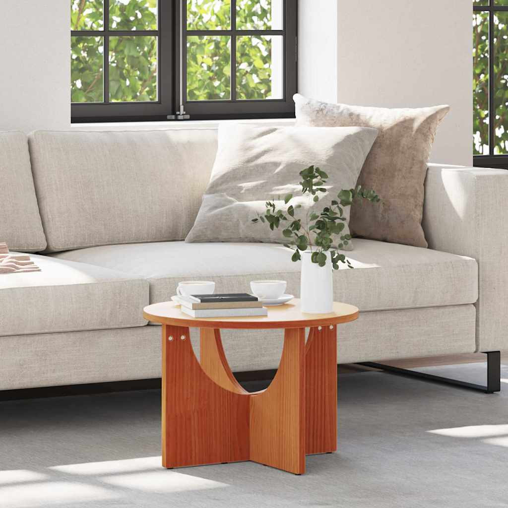 vidaXL Couchtisch Wachsbraun 50 x 50 x 35 cm Massivholz Kiefer