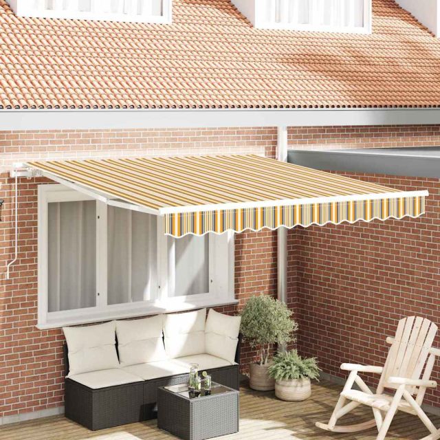 vidaXL Ausziehbare Markise Mehrfarbig 300 x 250 x 165 cm