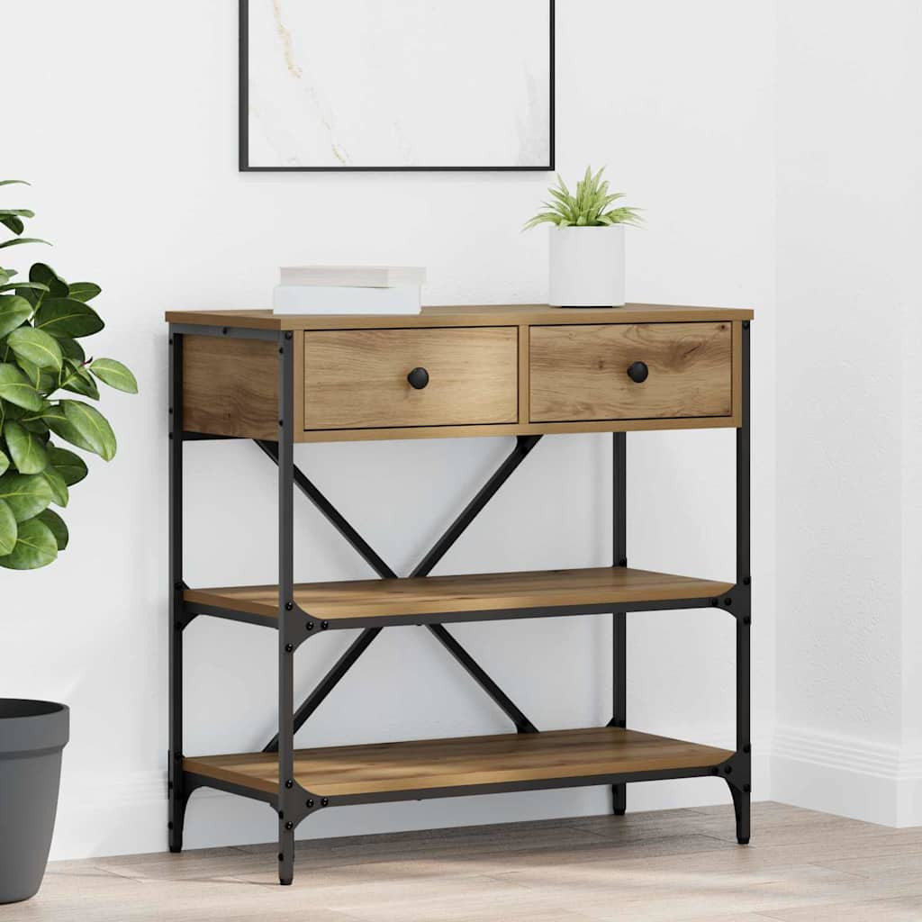 vidaXL Konsolentisch Braun 75 x 34,5 x 75 cm Holz