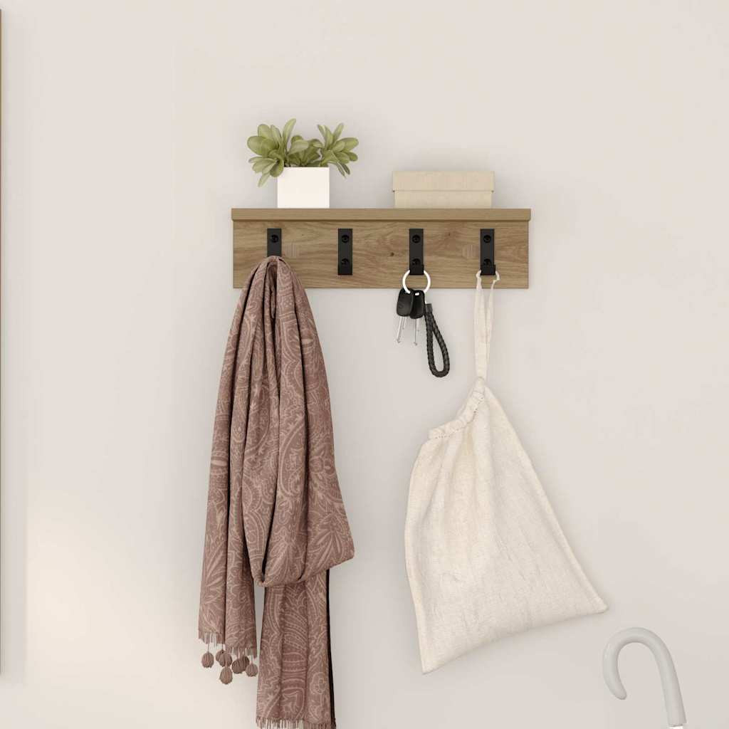 vidaXL Wandmontierter nachttisch Wandhalterung Artisan-Eiche