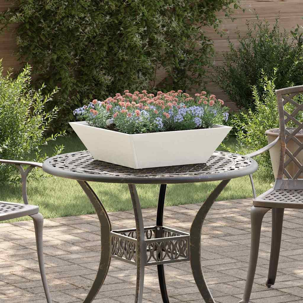 vidaXL Garten-Pflanzgefäß 5 Stk. Weiß 50 x 50 x 15 cm