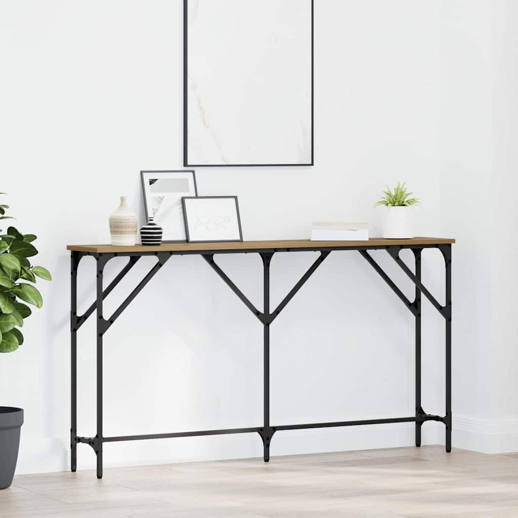 vidaXL Konsolentisch Artisan-Eiche 140 x 23 x 75 cm