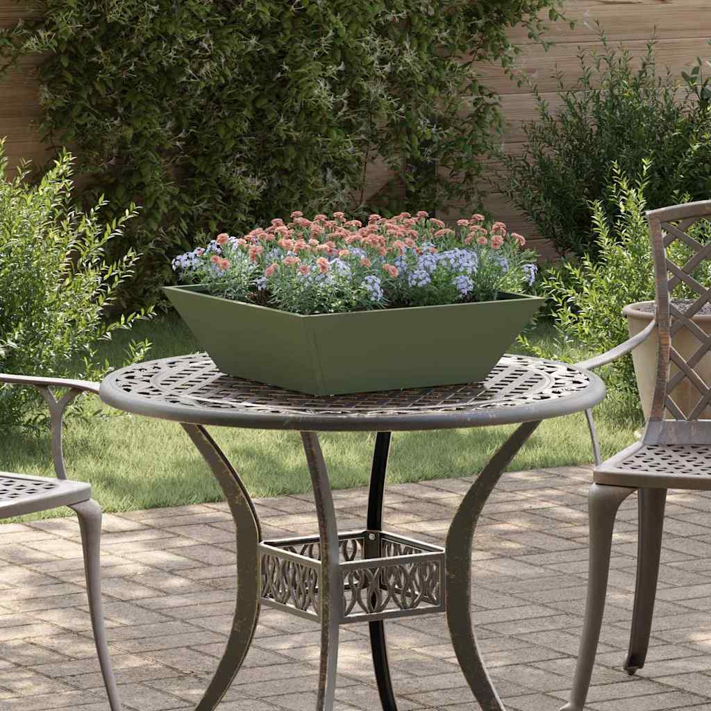 vidaXL Garten-Pflanzgefäß 5 Stk. Olive Grün 50 x 50 x 15 cm