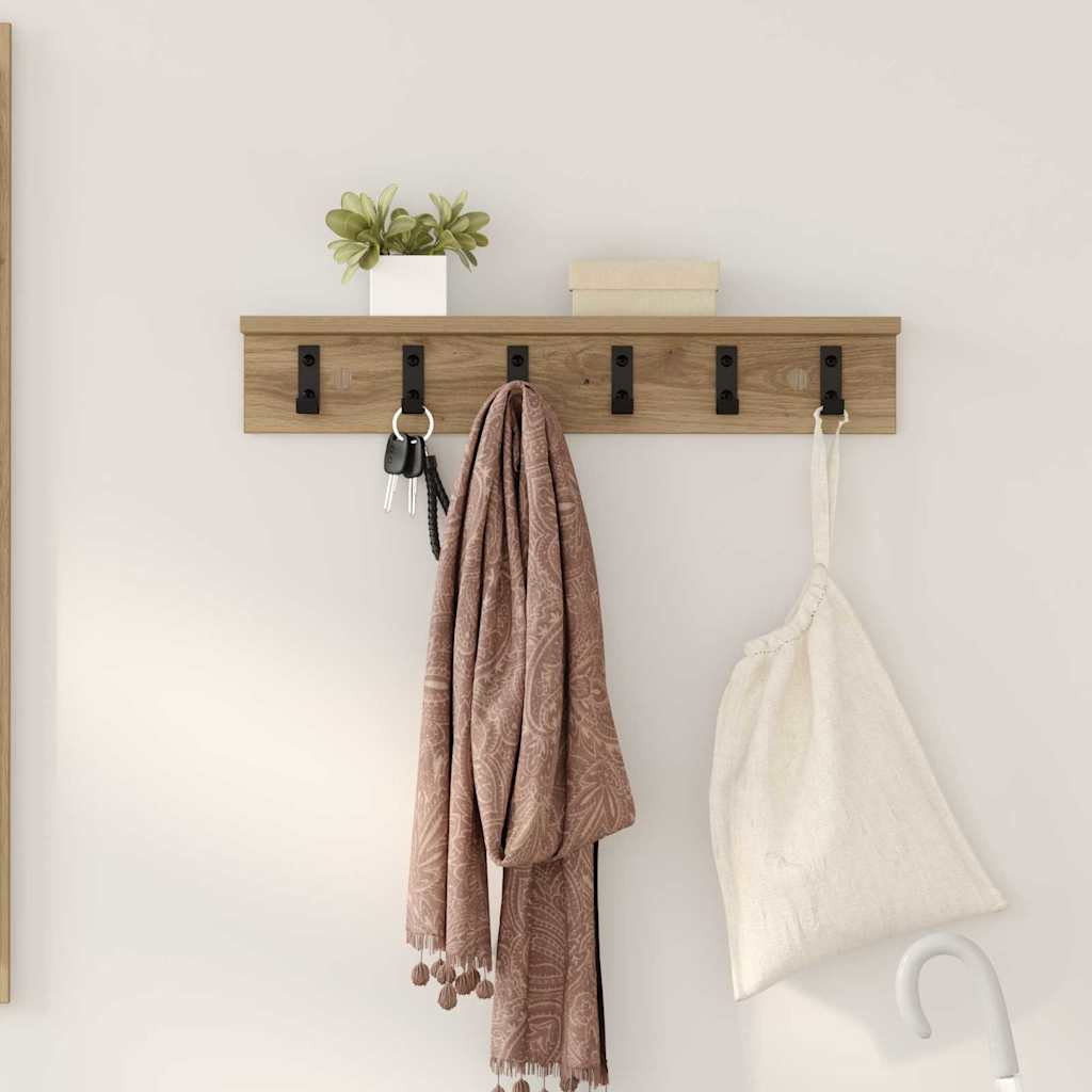 vidaXL Wandmontierter nachttisch Wandhalterung Artisan-Eiche