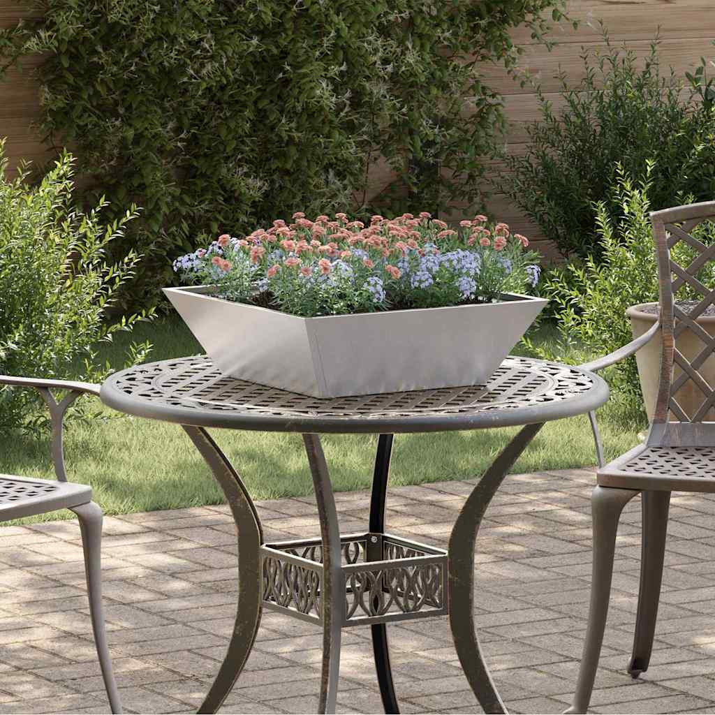 vidaXL Garten-Pflanzgefäß 5 Stk. Silber 50 x 50 x 15 cm Edelstahl