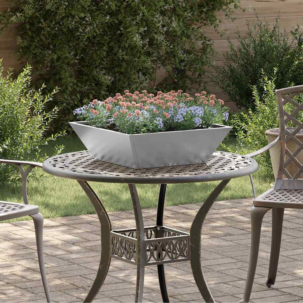 vidaXL Garten-Pflanzgefäß 5 Stk. Silber 50 x 50 x 15 cm