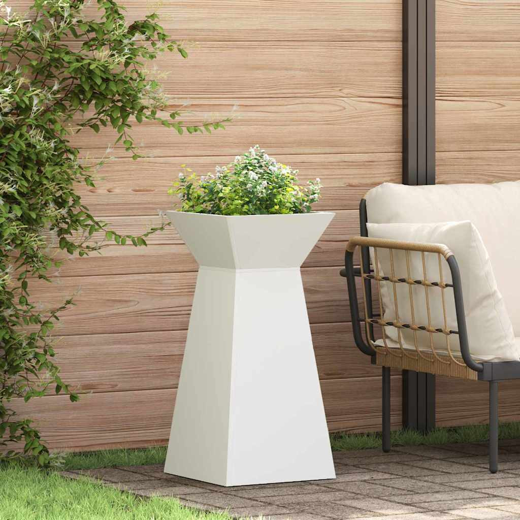 vidaXL Säulen Pflanzer 2 Stk. Weiß 35 x 35 x 73 cm