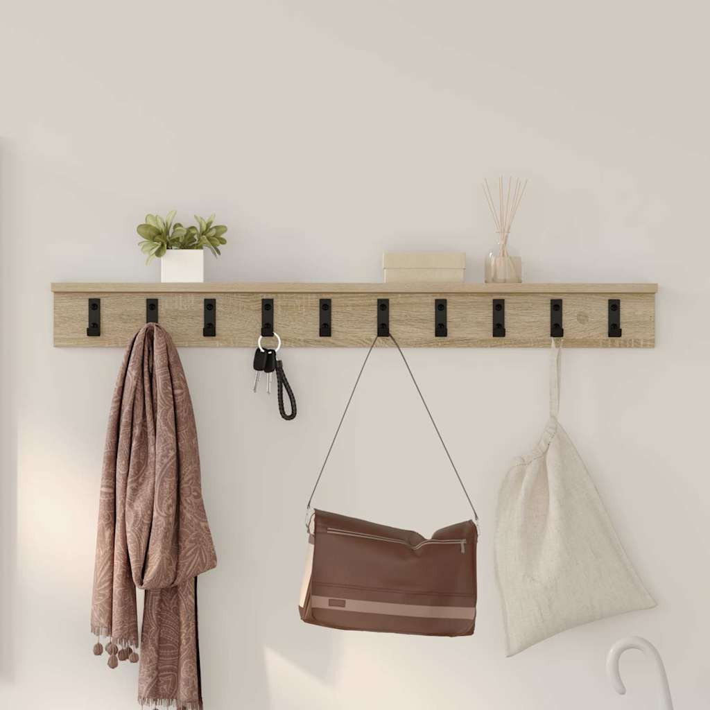 vidaXL Wandmontierter nachttisch Sonoma-Eiche 100 x 10,5 x 10,5 cm