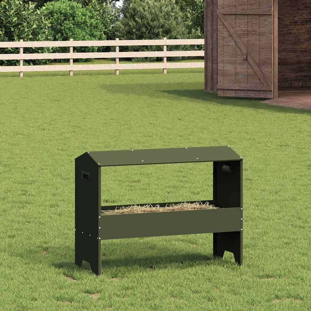 vidaXL Futtertröge für Nutztiere Olive Grün 79 x 35 x 62 cm