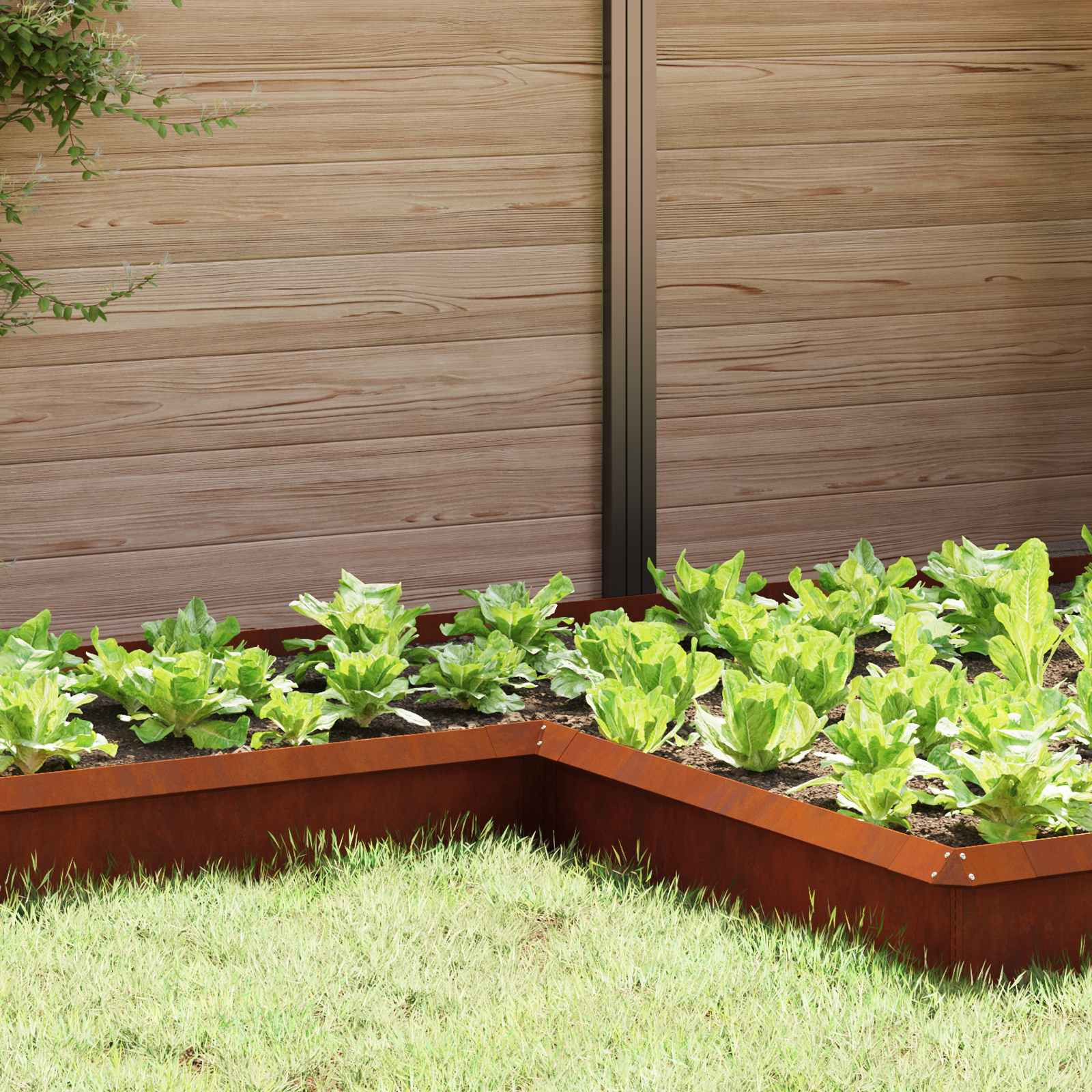 vidaXL Schneckenzaun 4 pcs 10 x 10 x 25 cm Wetterfeststahl Rostig
