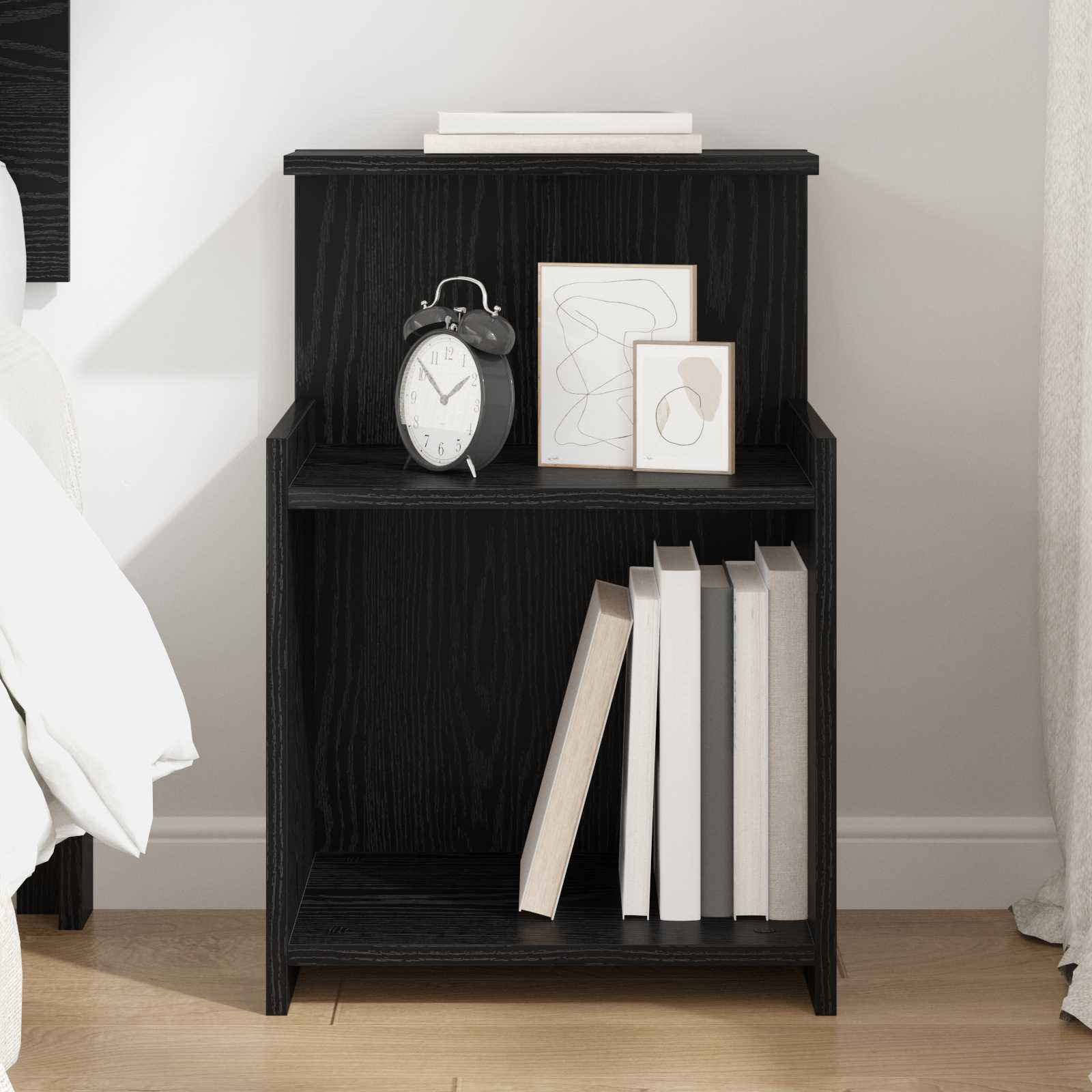vidaXL Nachttisch Schwarz Eichen-Optik 40 x 35 x 60 cm Holzwerkstoff